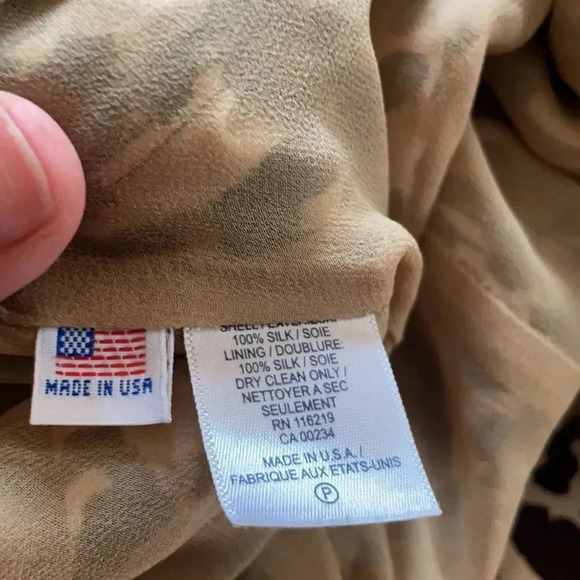 Steven Alan silk sleeveless dress Cheetah print Cream tan brown Size 0 - Picture 11 of 13